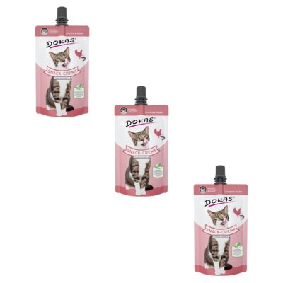 Przysmak dla kota DOKAS Snack Cream Kurczak i krewetki 3 x 90 g