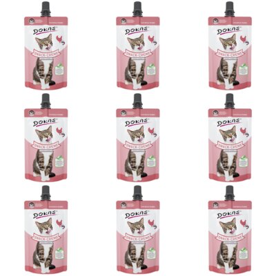 Przysmak dla kota DOKAS Snack Cream Kurczak i krewetki 9 x 90 g