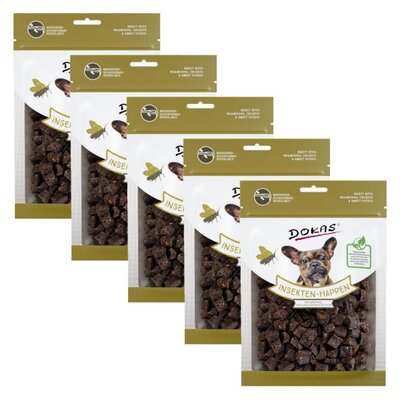 Przysmak dla psa DOKAS Mączniki i świerszcze z batatami 5 x 100 g