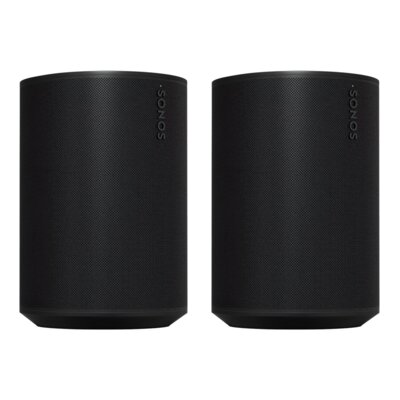 Zestaw Stereo Sonos Era 100 (2 szt.) Czarny, Wi-Fi, BT, AirPlay2, Trueplay™, Sterowanie dotykowe, Odporność na wilgoć, Aplikacja SONOS