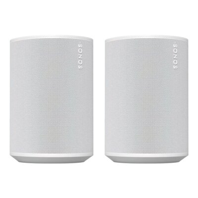 Zestaw Stereo Sonos Era 100 (2 szt.) Biały, Wi-Fi, BT, AirPlay2, Trueplay™, Sterowanie dotykowe, Odporność na wilgoć, Aplikacja SONOS