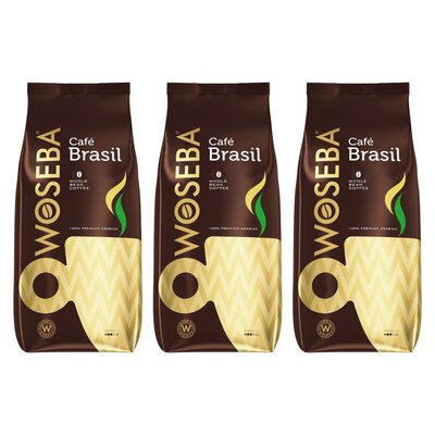 Kawa ziarnista WOSEBA Cafe Brasil Arabica 3 x 0.5 kg