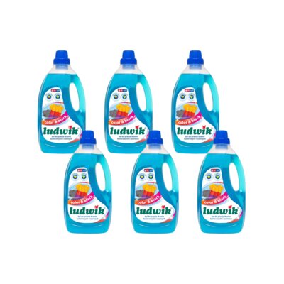 Żel do prania LUDWIK Color & Black 6 x 1500 ml do kolorowych i czarnych tkanin