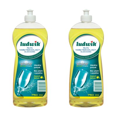 Nabłyszczacz do zmywarek LUDWIK Lemon 2 x 750 ml