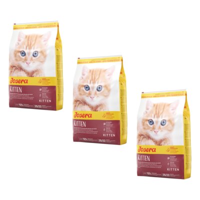 Karma dla kota JOSERA Kitten Drób z łososiem 3 x 10 kg