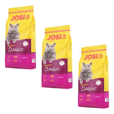 Karma dla kota JOSICAT Sterilised Classic Drób 3 x 18 kg