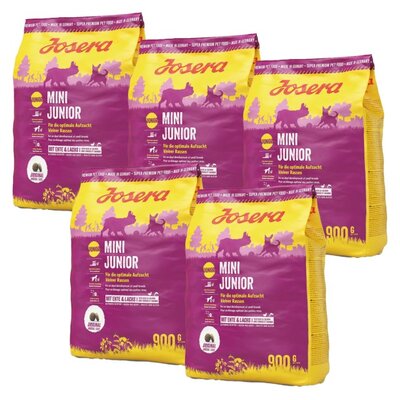 Karma dla psa JOSERA Mini Junior Kaczka z łososiem i ryżem 5 x 900 g