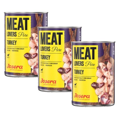 Karma dla psa JOSERA Meat Lovers Pure Indyk 3 x 400 g