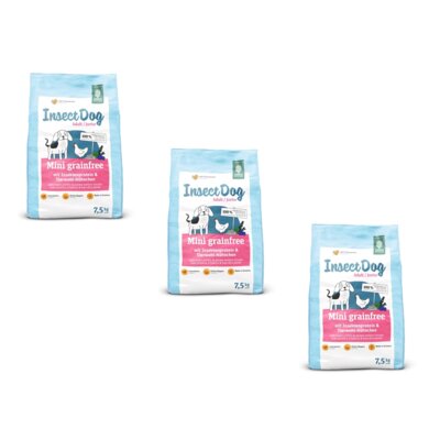 Karma dla psa GREEN PETFOOD InsectDog Mini Grainfree Kurczak 3 x 7.5 kg