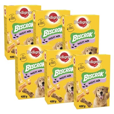 Przysmak dla psa PEDIGREE Biscrok Multi Wołowina z jagnięciną i kurczakiem 6 x 500 g