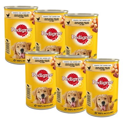 Karma dla psa PEDIGREE Adult Kurczak z marchewką 6 x 1.2 kg