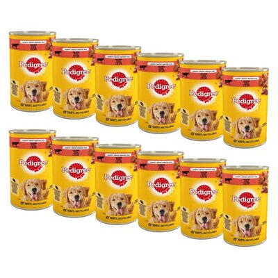 Karma dla psa PEDIGREE Wołowina 12 x 1.2 kg