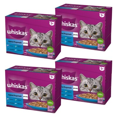 Karma dla kota WHISKAS Rybne przysmaki (48 x 85 g)