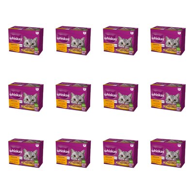 Karma dla kota WHISKAS Drobiowa Uczta (144 x 85 g)