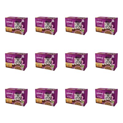 Karma dla kota WHISKAS Pure Delight Junior Drób (144 x 85 g)