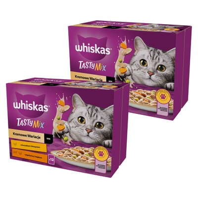 Karma dla kota WHISKAS Tasty Mix Kremowe Wariacje Mix smaków 24 x 85 g
