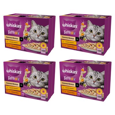 Karma dla kota WHISKAS Tasty Mix Kremowe Wariacje Mix smaków 48 x 85 g