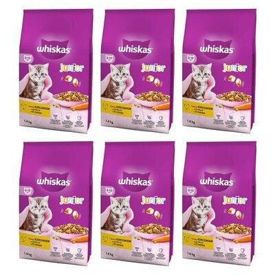 Karma dla kota WHISKAS Junior Kurczak 6 x 1.4 kg