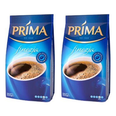 Kawa mielona PRIMA Finezja 2 x 0.5 kg