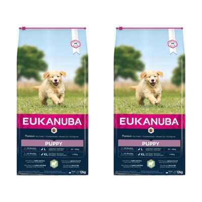 Karma dla psa EUKANUBA Puppy Large Breed Jagnięcina z ryżem 2 x 12 kg