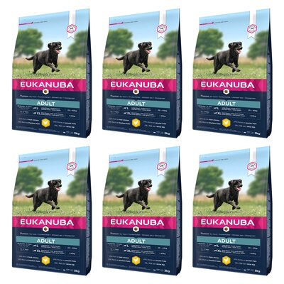 Karma dla psa psa EUKANUBA Adult Large Breeds Adult Kurczak 6 x 3 kg