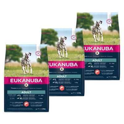 Karma dla psa EUKANUBA Adult Large Breeds Adult Łosoś z jęczmieniem 3 x 2.5 kg