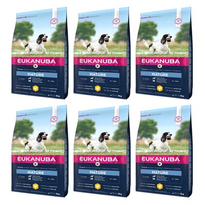 Karma dla psa EUKANUBA Mature Medium Breeds Kurczak 6 x 3 kg
