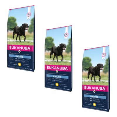 Karma dla psa EUKANUBA Mature Large Breeds Kurczak 3 x 15 kg
