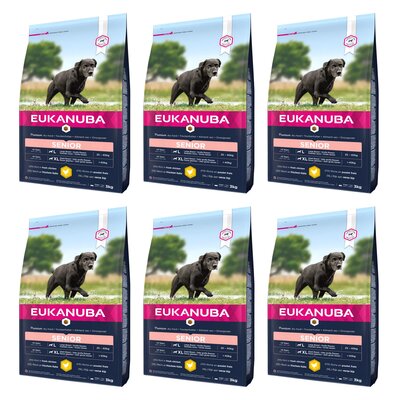 Karma dla psa EUKANUBA Senior Large Breeds Kurczak 6 x 3 kg