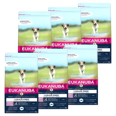 Karma dla psa EUKANUBA Grain Free Puppy Ryby Oceaniczne 6 x 3 kg