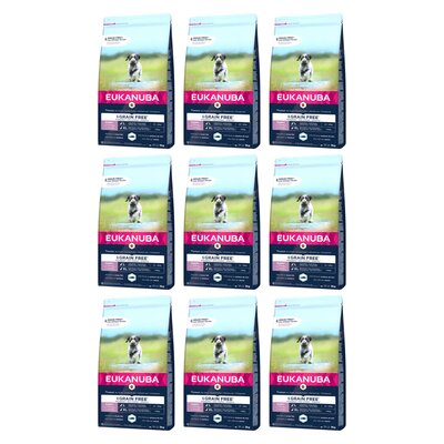 Karma dla psa EUKANUBA Grain Free Puppy Large Breeds Ryba Oceaniczna 9 x 3 kg