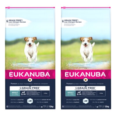 Karma dla psa EUKANUBA Adult Small Medium Ocean Ryby oceaniczne 2 x 12 kg