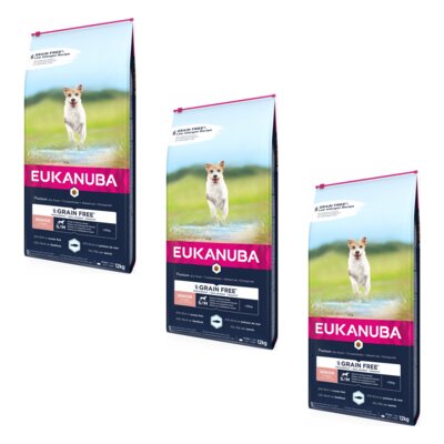 Karma dla psa EUKANUBA Grain Free Senior Medium Breeds Ryba Oceaniczna 3 x 12 kg