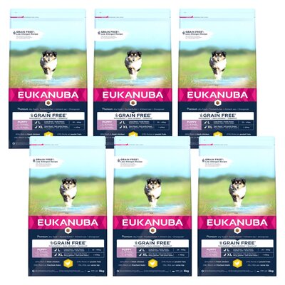 Karma dla psa EUKANUBA Grain Free Puppy Large Breeds Kurczak 6 x 3 kg