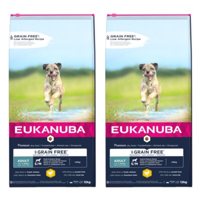 Karma dla psa EUKANUBA Adult Small Medium Kurczak 2 x 12 kg