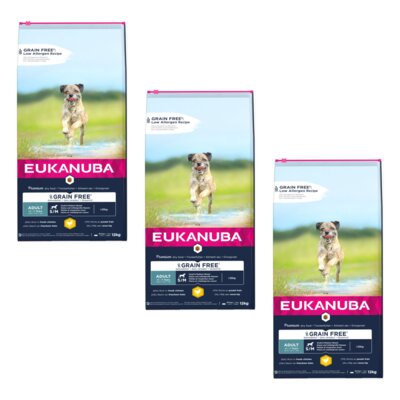 Karma dla psa EUKANUBA Adult Small Medium Kurczak 3 x 12 kg
