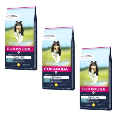 Karma dla psa EUKANUBA Adult Large Breeds Kurczak 3 x 12 kg