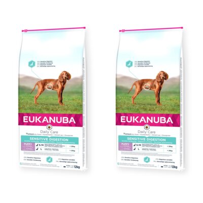 Karma dla psa EUKANUBA Daily Care Sensitive Digestion Puppy Kurczak 2 x 12 kg