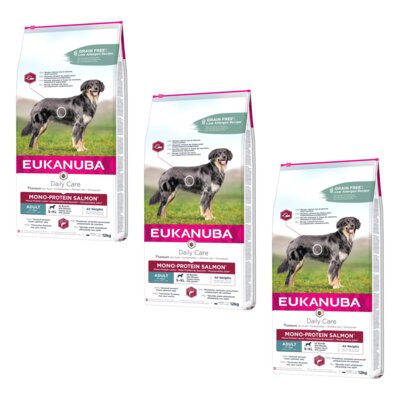 Karma dla psa EUKANUBA Daily Care Mono Protein Łosoś 3 x 12 kg