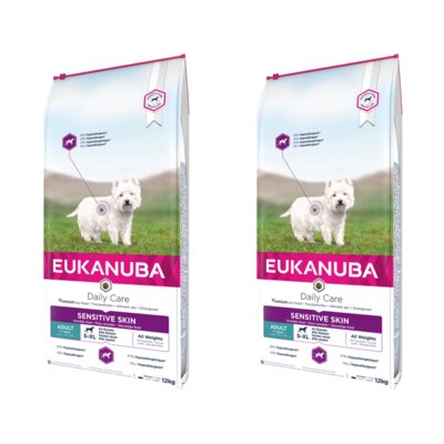 Karma dla psa EUKANUBA Daily Care Sensitive Skin Ryby Oceaniczne 2 x 12 kg
