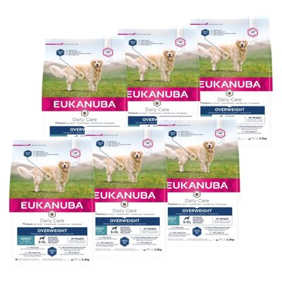 Karma dla psa EUKANUBA Daily Care Overweight Adult Breeds Kurczak 6 x 2.3 kg