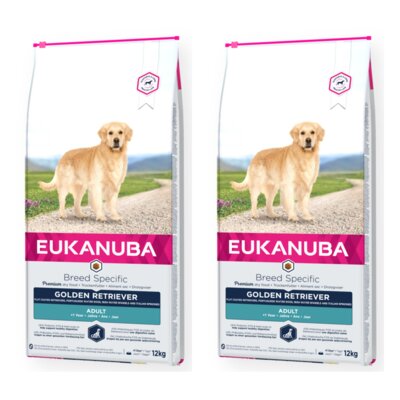 Karma dla psa EUKANUBA Breed Specific Adult Golden Retriever Kurczak 2 x 12 kg