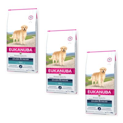 Karma dla psa EUKANUBA Breed Specific Adult Golden Retriever Kurczak 3 x 12 kg