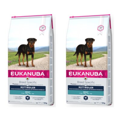 Karma dla psa EUKANUBA Breed Specific Adult Rottweiler Kurczak 2 x 12 kg