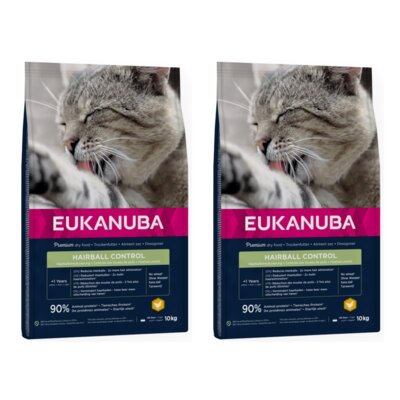 Karma dla kota EUKANUBA Hairball Control 2 x 10 kg