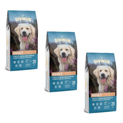 Karma dla psa DIVINUS Adult Mięsny 3 x 20 kg