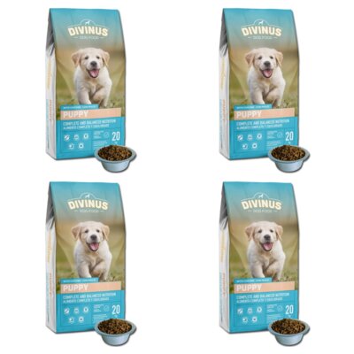 Karma dla psa DIVINUS Puppy Kurczak 4 x 20 kg