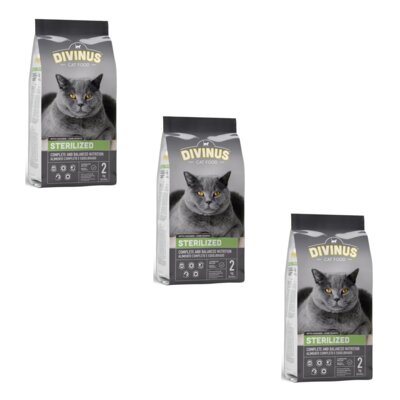 Karma dla kota DIVINUS Cat Sterilized Kurczak 3 x 2 kg