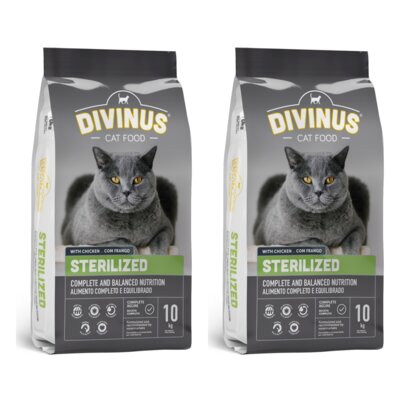 Karma dla kota DIVINUS Cat Sterilized Kurczak 2 x 10 kg