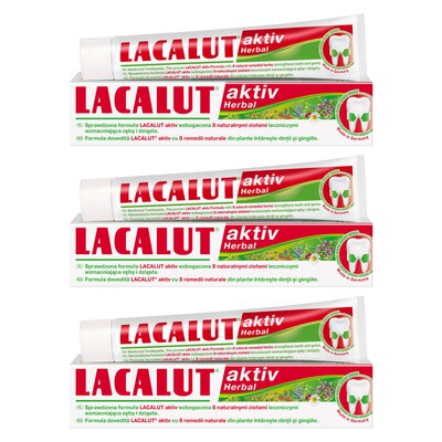 Pasta do zębów LACALUT Active Herbal 75 ml 3 szt.